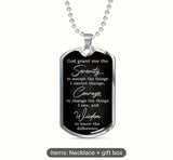 mkt- Serenity Prayer Steel Pendant With Box