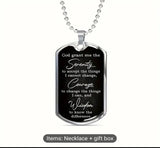 mkt- Serenity Prayer Steel Pendant With Box