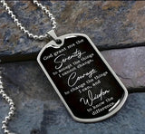 mkt- Serenity Prayer Steel Pendant With Box