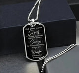 mkt- Serenity Prayer Steel Pendant With Box