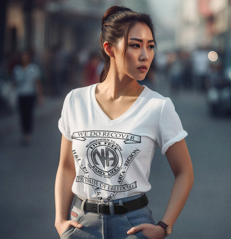 NA Service & Slogans dtg V-Neck Tee