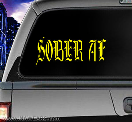 Win Decal - AA Sober AF Decals