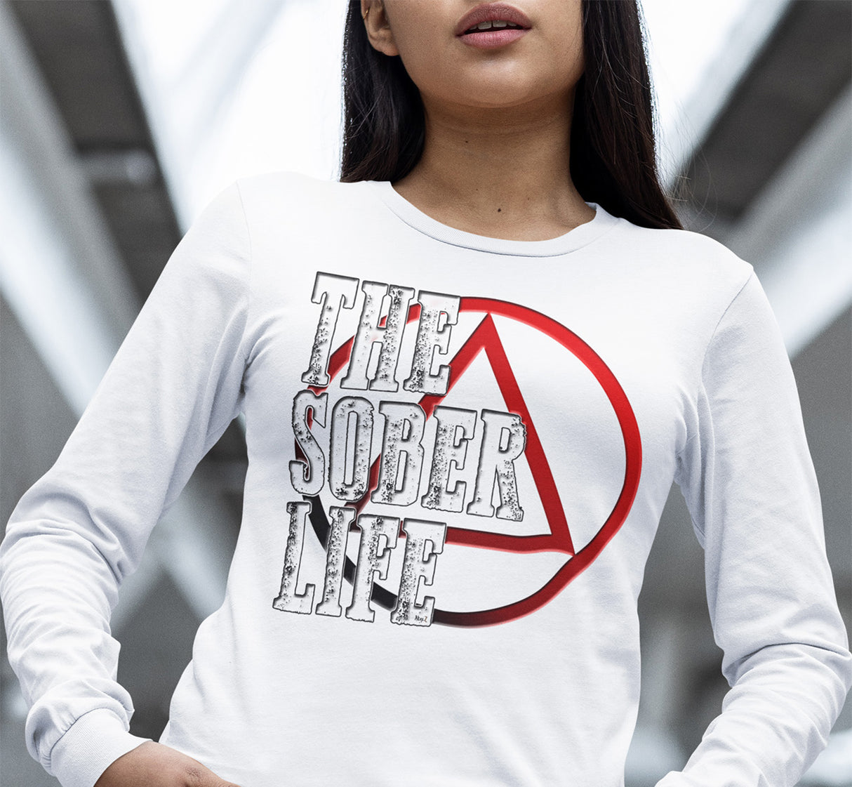 AA- The Sober Life Long Sleeve dtg Tee