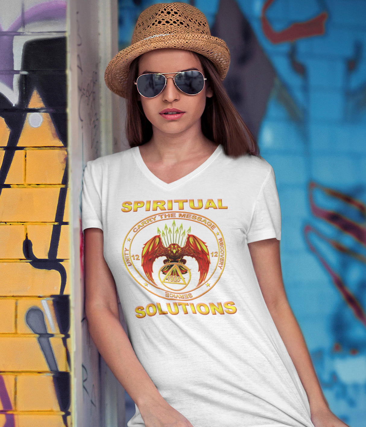 Spiritual Solution V.2 AA V-Neck Tee