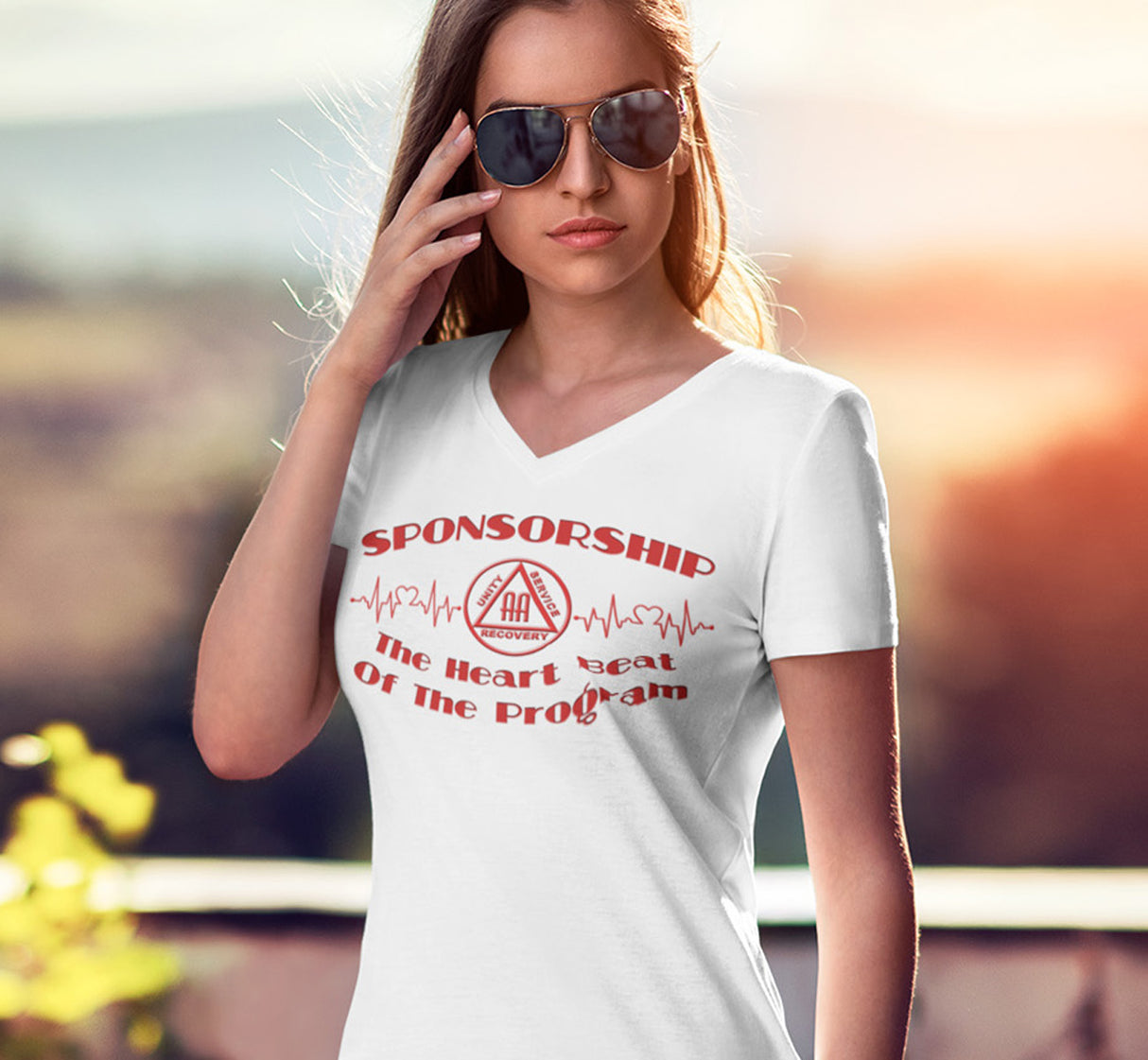 Sponsorship The Heartbeat AA V-Neck Tee