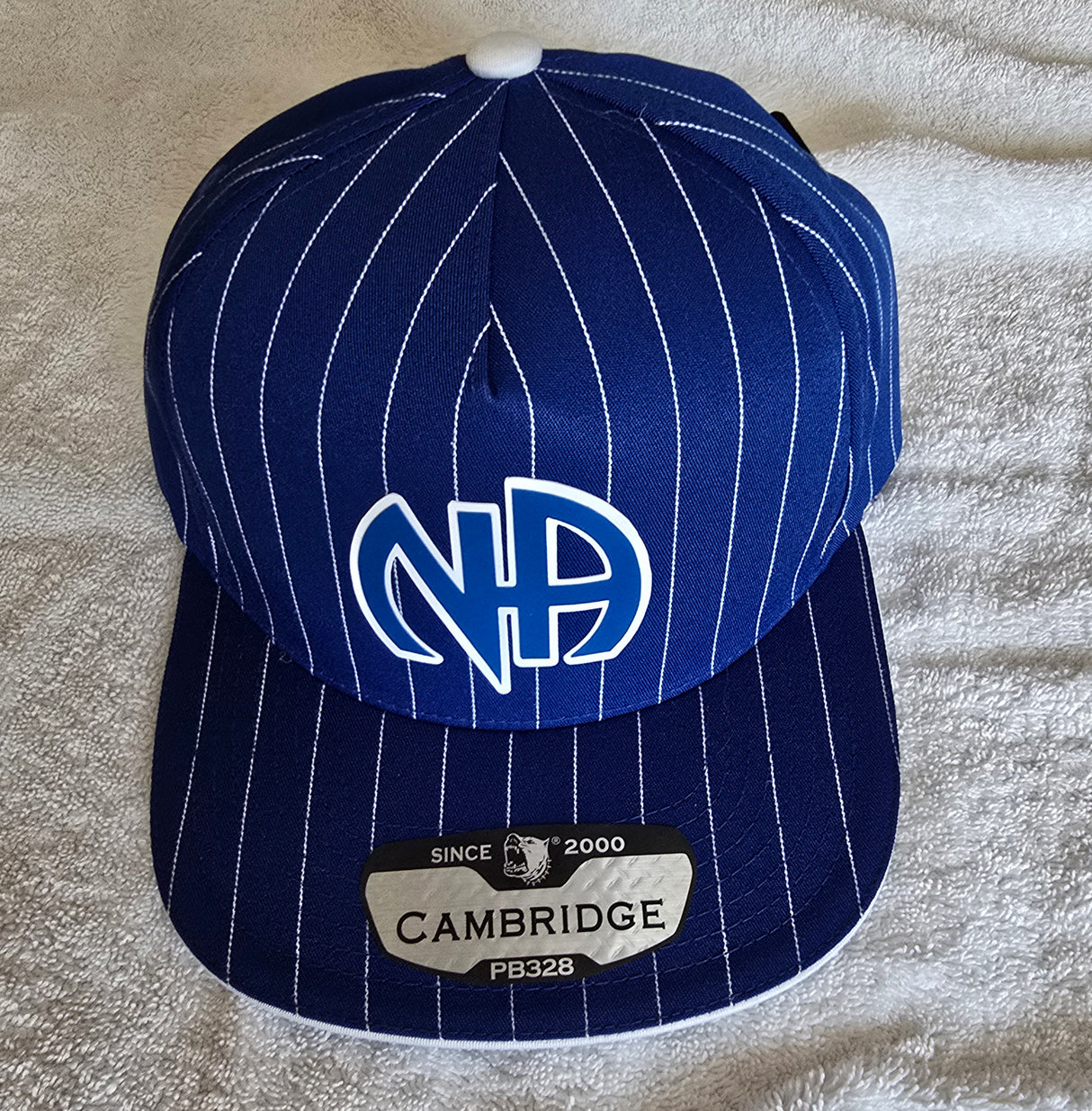 Ball Cap Blue Striped NA Symbol Snapback
