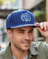Ball Cap Blue Striped NA Symbol Snapback