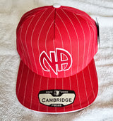 Ball Cap Red Striped NA Symbol Snapback