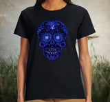 Sugar Skull In Blue Women's DTG Tee