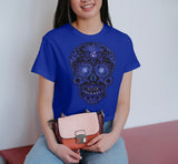 Sugar Skull In Blue Women's DTG Tee