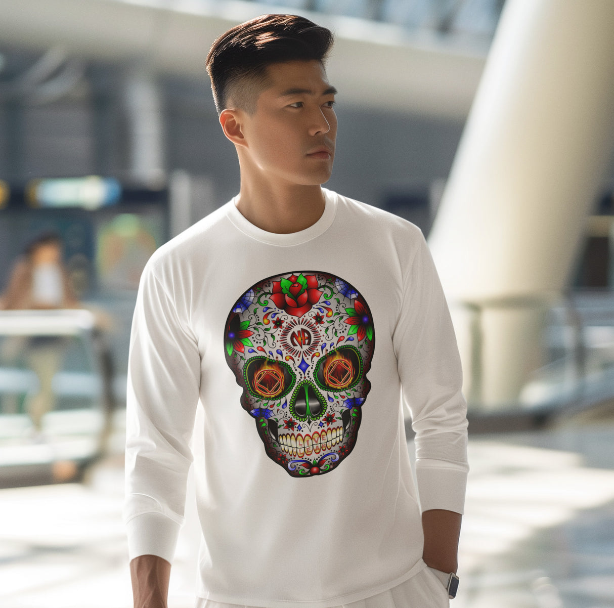 Sugar Skull V 2.0 Long Sleeve dtg Tee