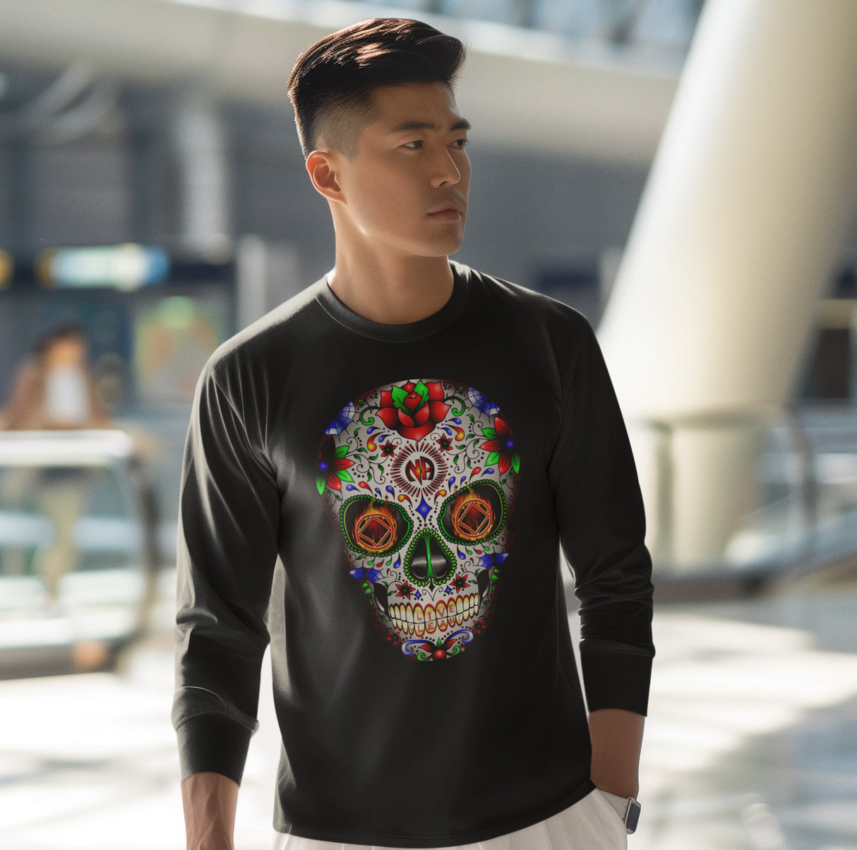 Sugar Skull V 2.0 Long Sleeve dtg Tee