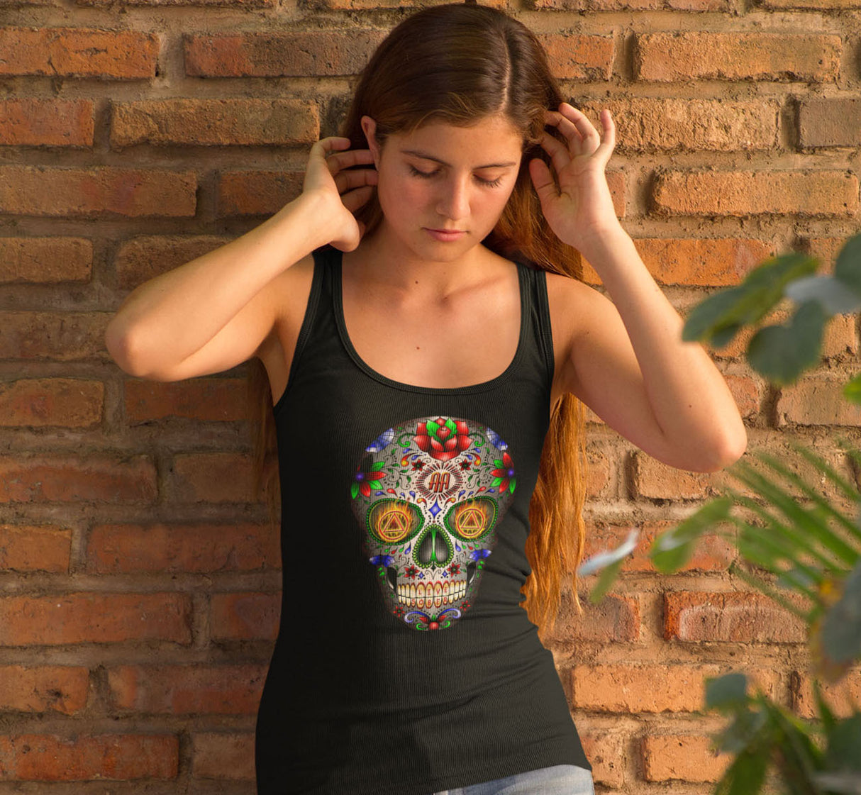 AA Sugar Skull AA Racerback Tank