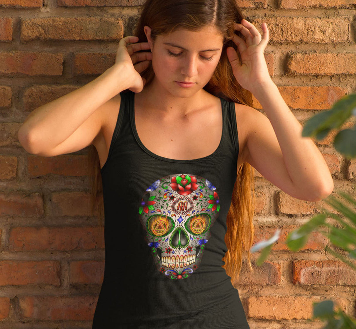 AA Sugar Skull AA Racerback Tank