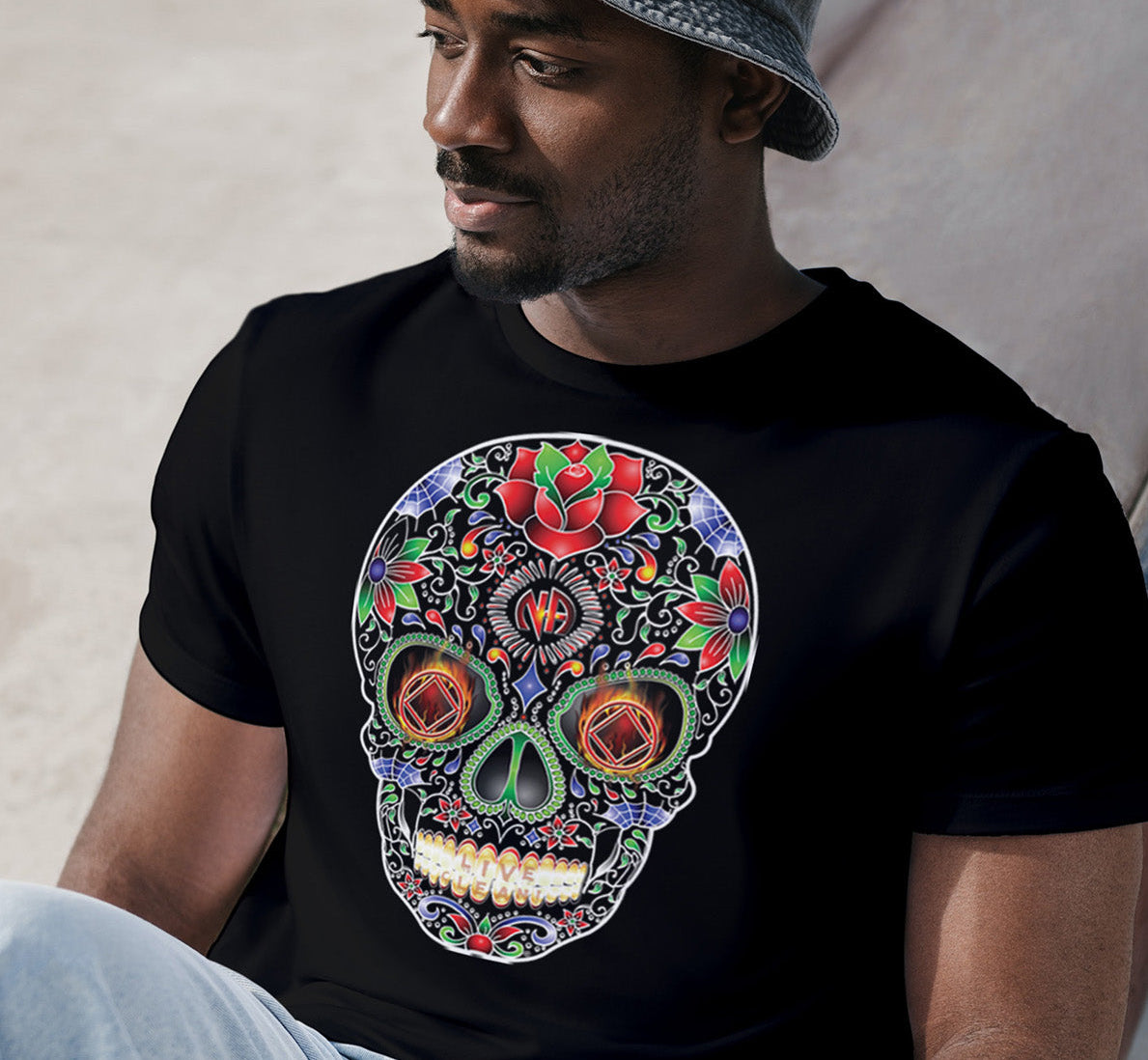 NA Sugar Skull Inverted dtg Tee