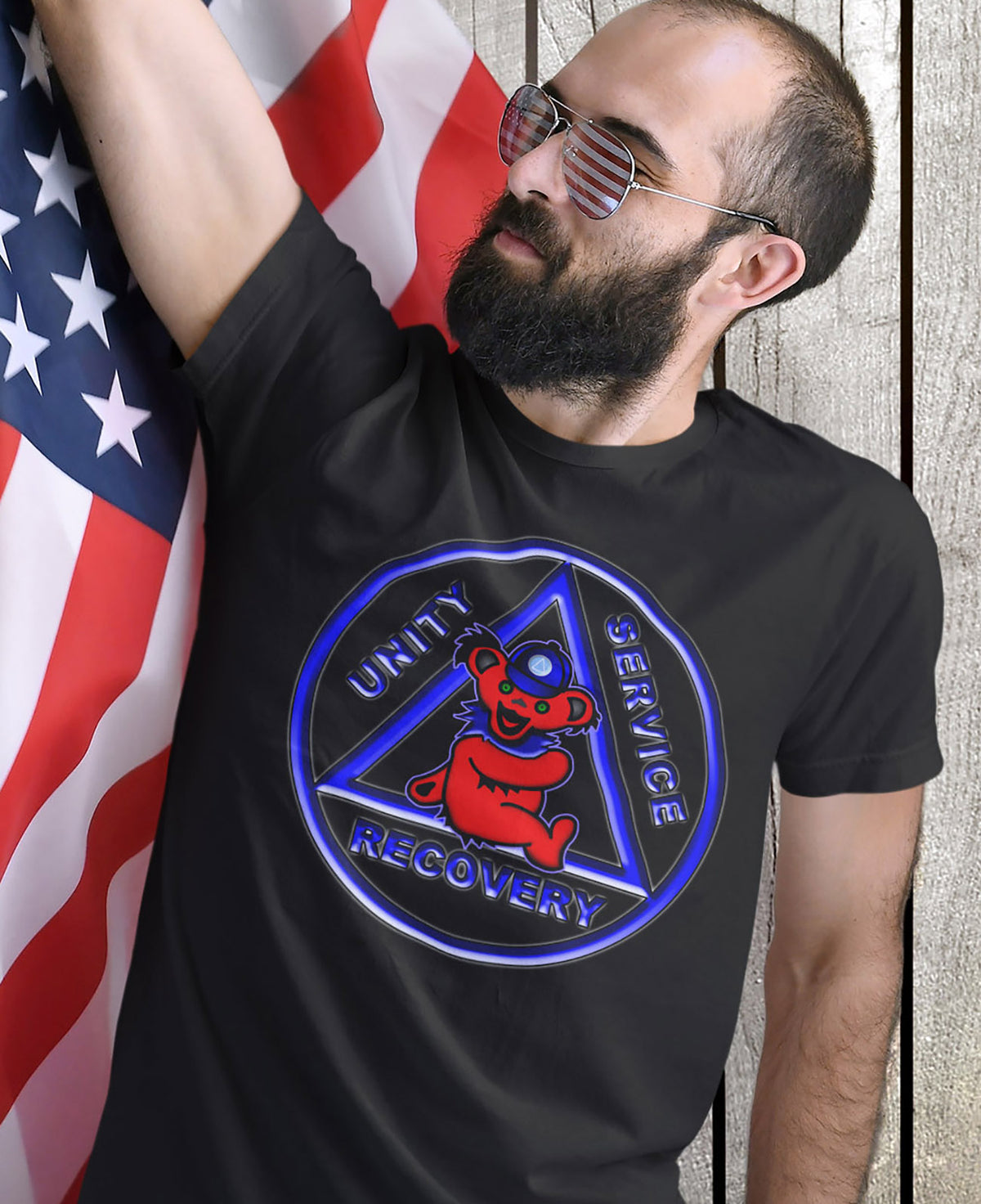AA Teddy On AA Symbol SS/LS Tee