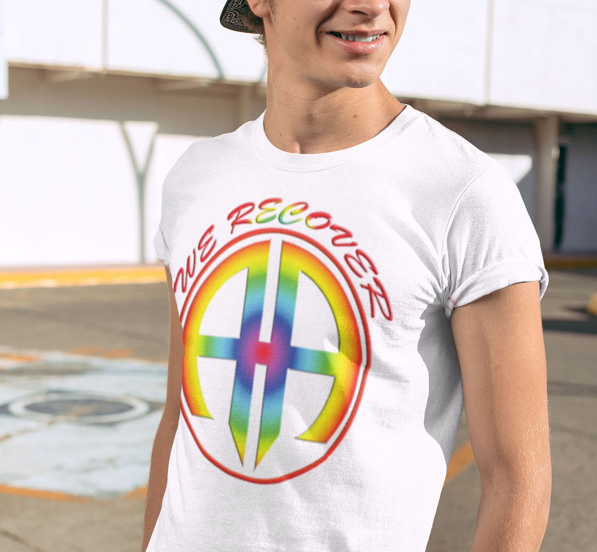 AA- We Recover Rainbow -  dtg Tee