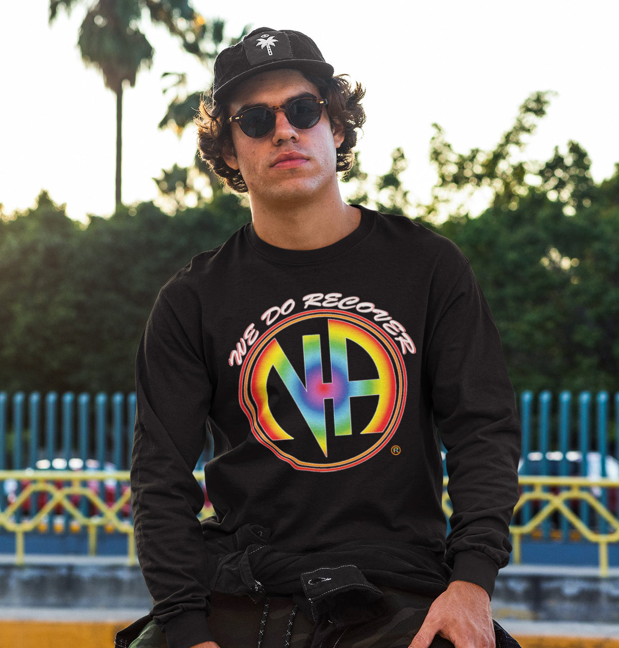 We Do Recover Rainbow Long Sleeve dtg Tee