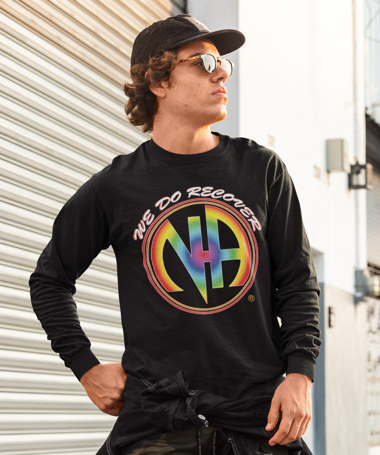 We Do Recover Rainbow Long Sleeve dtg Tee