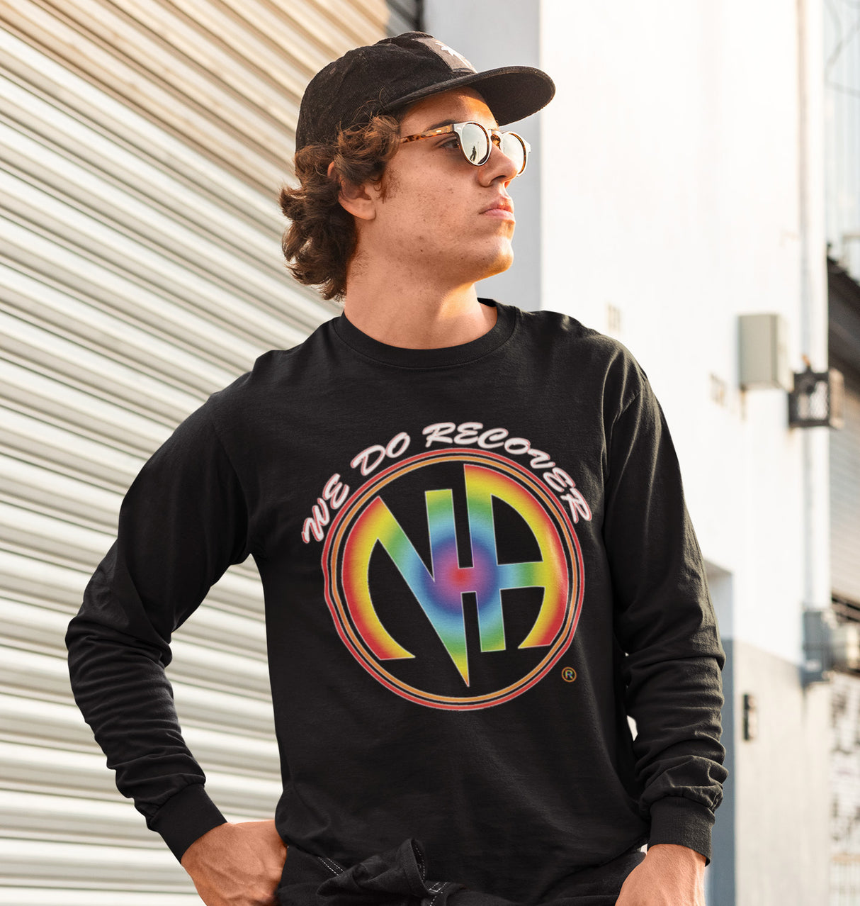 We Do Recover Rainbow Long Sleeve dtg Tee