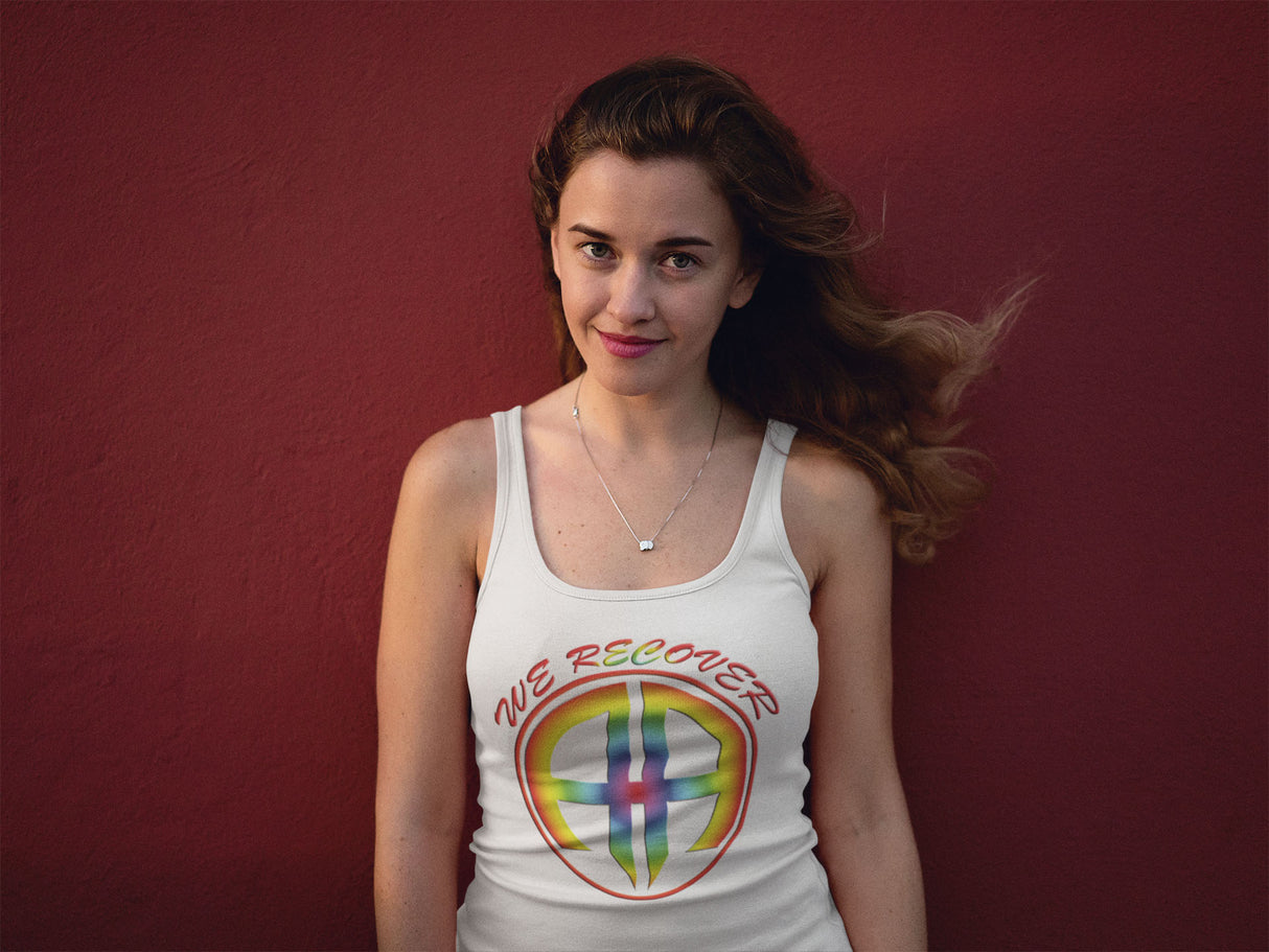 We Recover Rainbow AA Racerback Tank