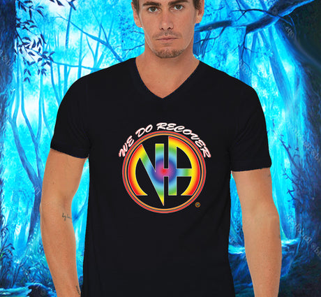 We Do Recover Rainbow V-neck Tee