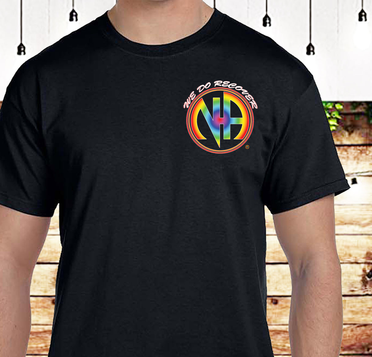 3" NA We Recover Rainbow Tee