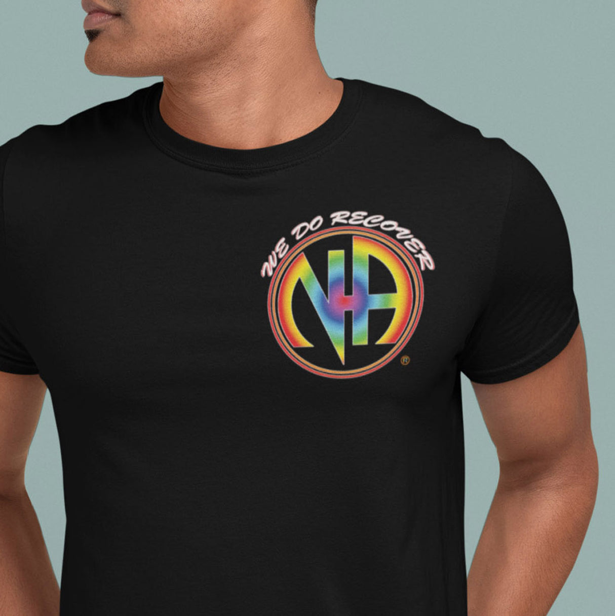 3" NA We Recover Rainbow Tee