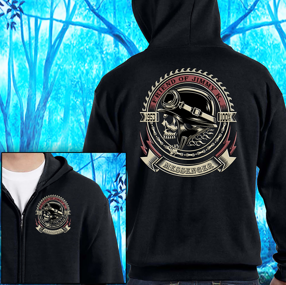 Jimmy K Messenger Zip-Up Hoodie