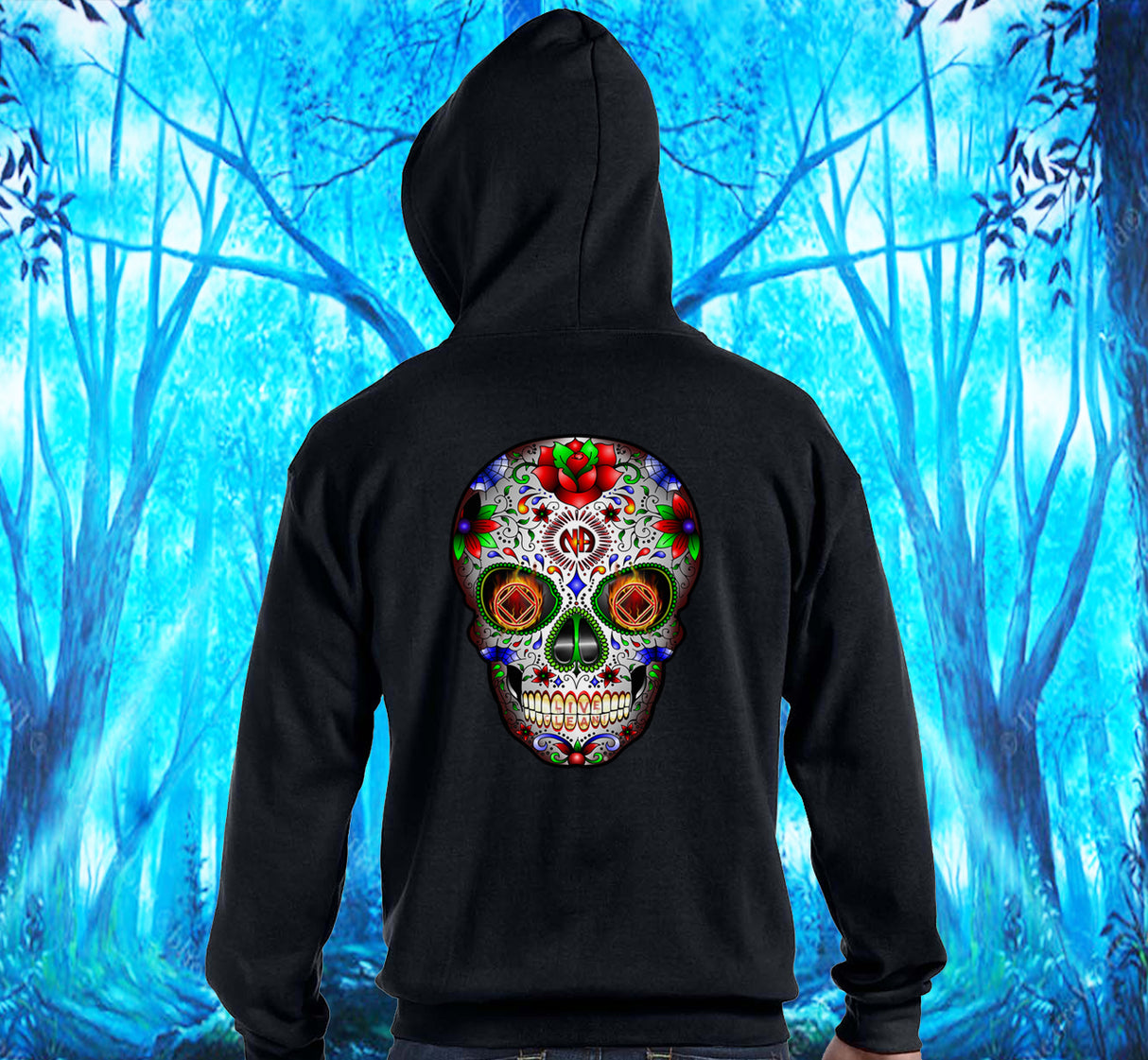 Zip-Up - Sugar Skull Zip-Up Hoodie