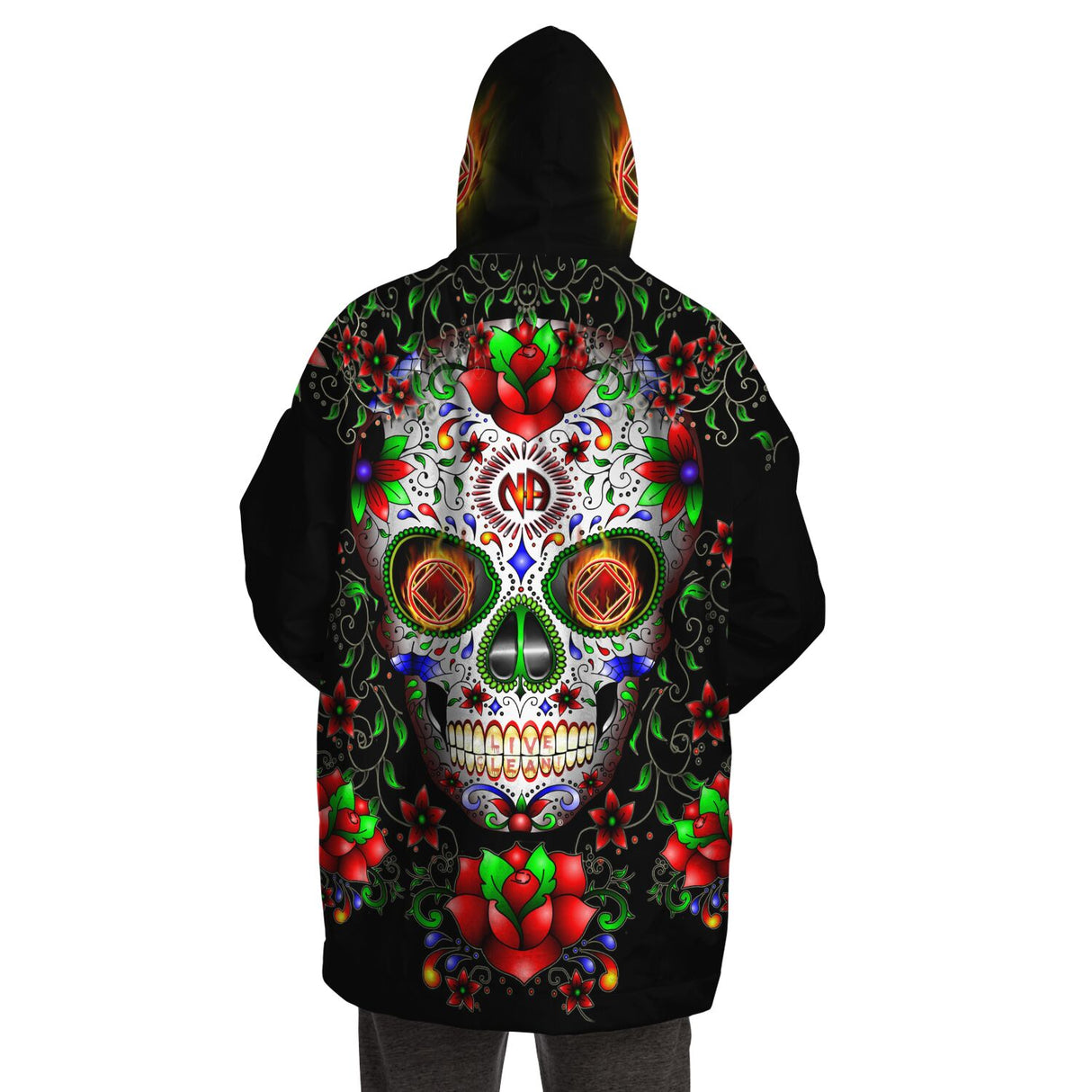 Sugar Skull Snug Hoodie - AOP