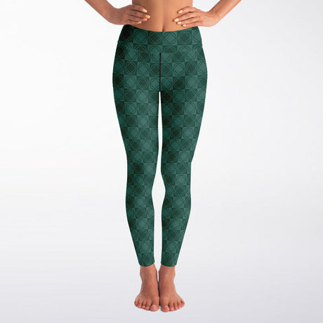 Gray Pandemonium Yoga Leggings - AOP