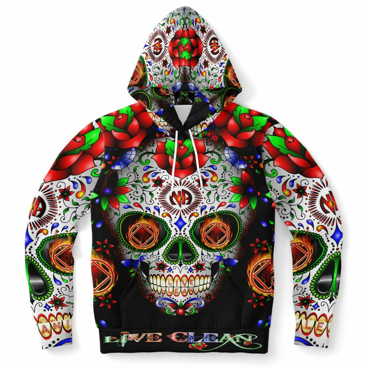 NA Sugar Skull AOP Hoodie