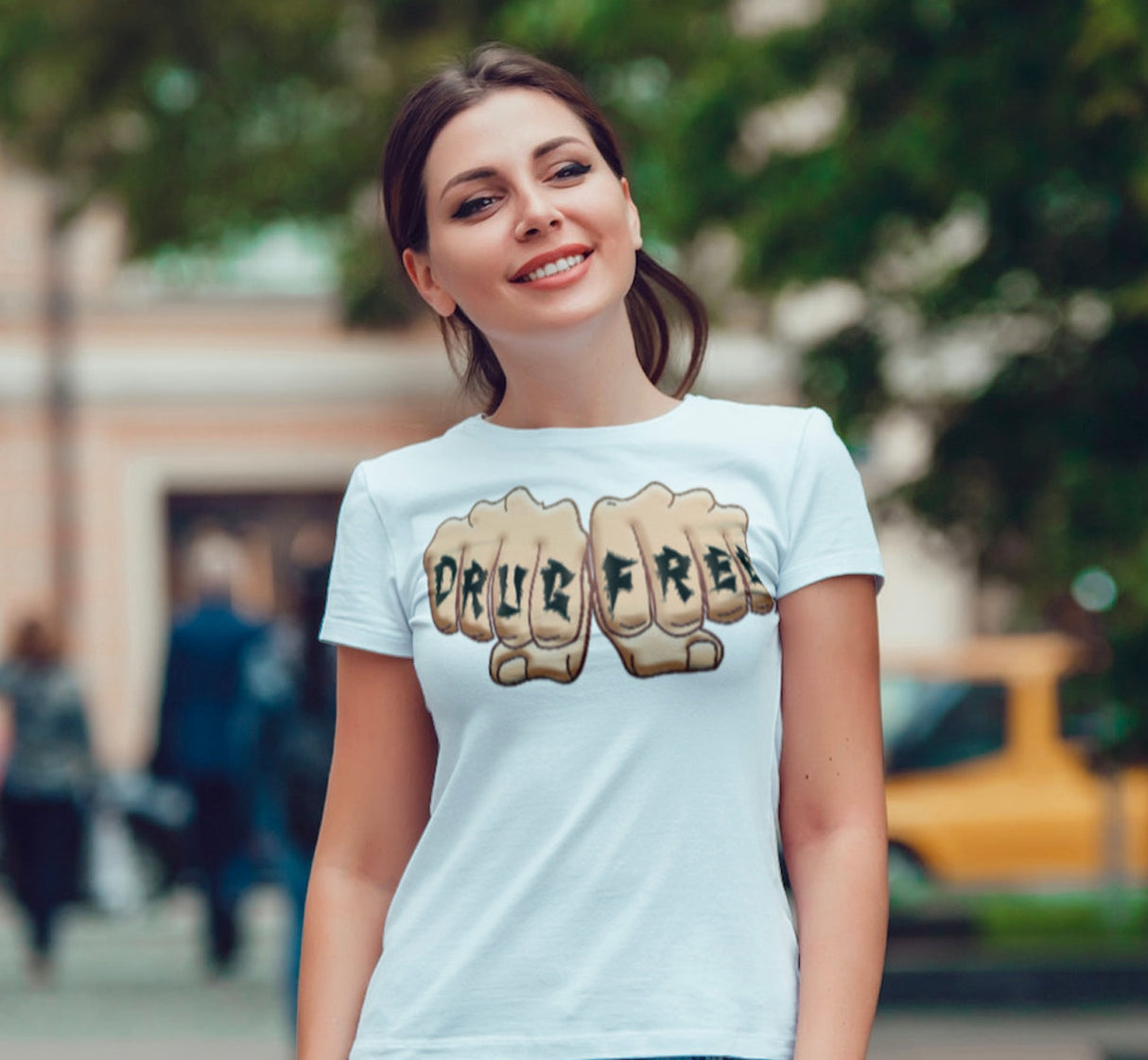 ldTs- Drug Free Fist Women's Tee
