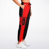 Black & Red Double Symbol AOP Sweat Pants