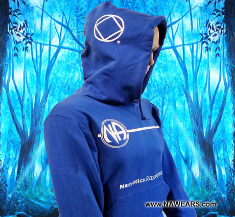 NA BASIC TEXT BLUE HOODIE