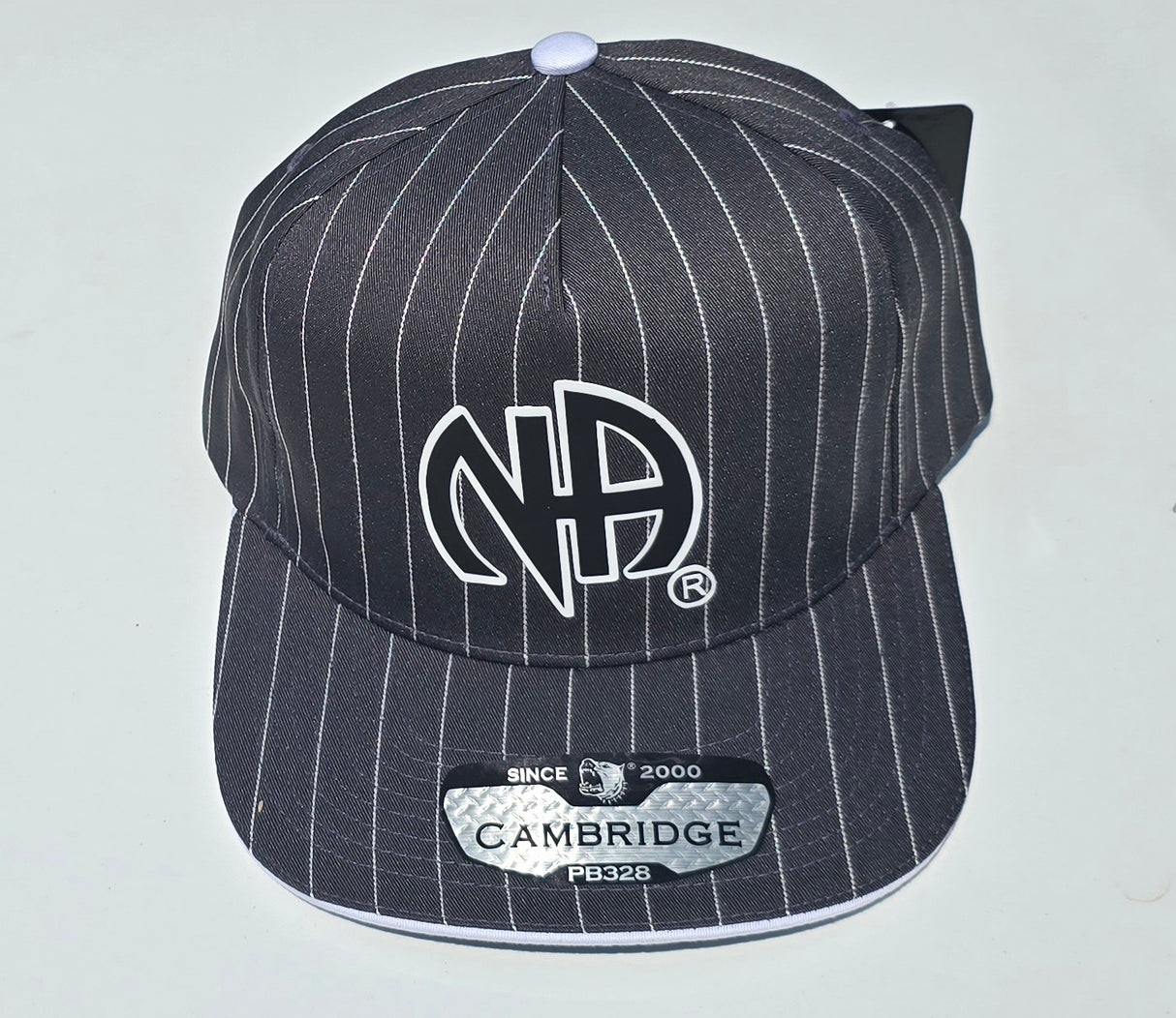 Ball Cap Gray Striped NA Symbol Snapback y)