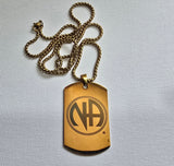 Clean Date Dog Tag Pendant & Chain