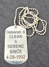 Clean Date Dog Tag Key Chain
