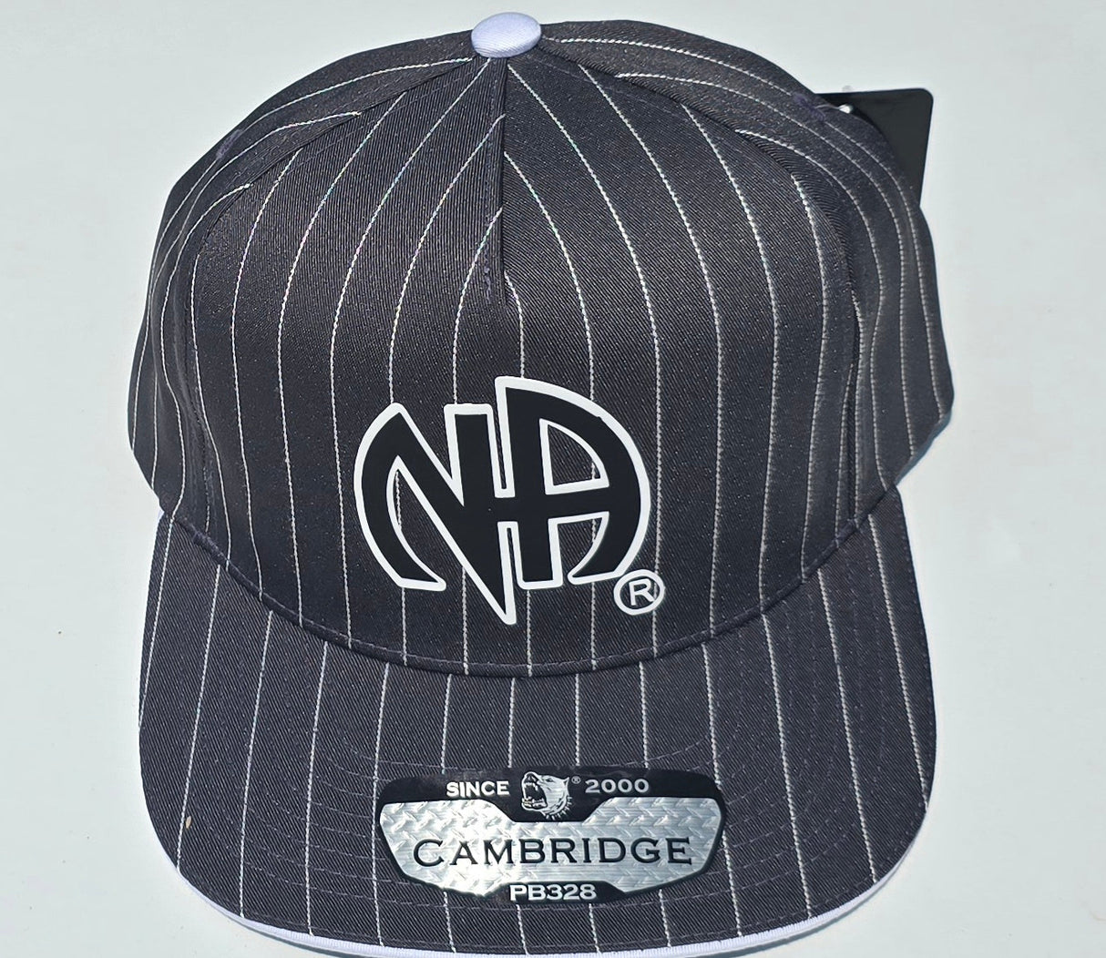 Ball Cap Gray Striped NA Symbol Snapback y)
