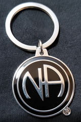 mkt- Large Black NA Symbol Key Chain