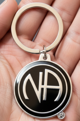 mkt- Large Black NA Symbol Key Chain
