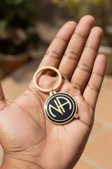 mkt- Large Black NA Symbol Key Chain
