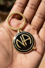 mkt- Large Black NA Symbol Key Chain