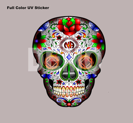 NA Sugar Skull -  UV-Sticker