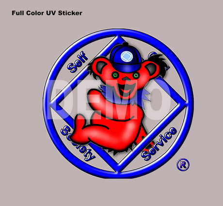 Teddy On NA Symbol -  UV-Sticker