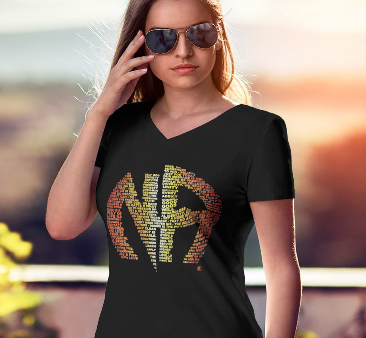 Words Of Recovery V.2 V-Neck Tee