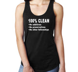 ltt- 100 percent Clean Ladies Tank Tops