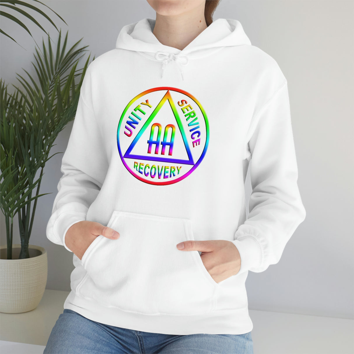 AA Rainbow Symbol dtg Hoodie
