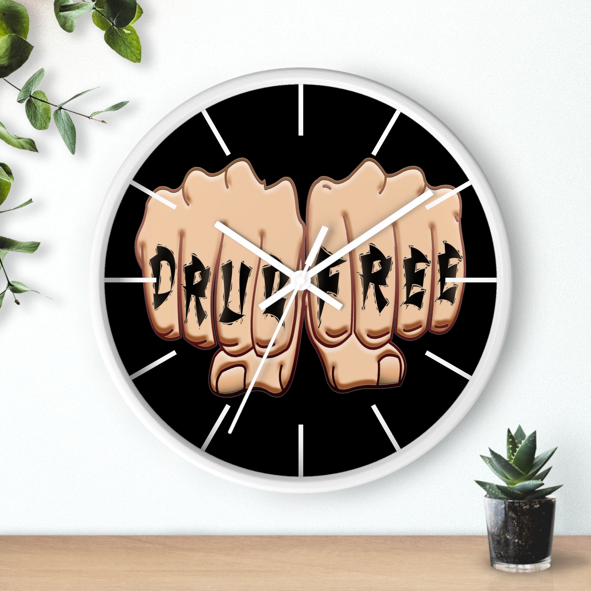 NA DRUG FREE FIST Wall clock | NAWEARS, Narcotics Anonymous – nawears